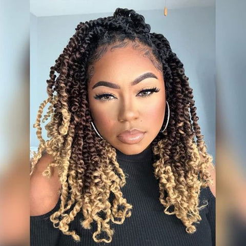 Pre-Twisted Passion Twist Crochet Hair 12 Inch