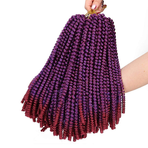 Vomella Spring Twist Crochet Braiding Hair Synthetic 12" 6 Packs