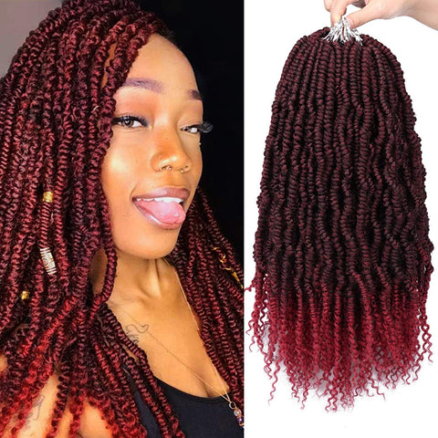 Synthetic Bomb Twist Crochet Braids Hair Extensions 14 Inch 6 Packs