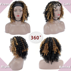 synthetic curly headband wig shoulder length