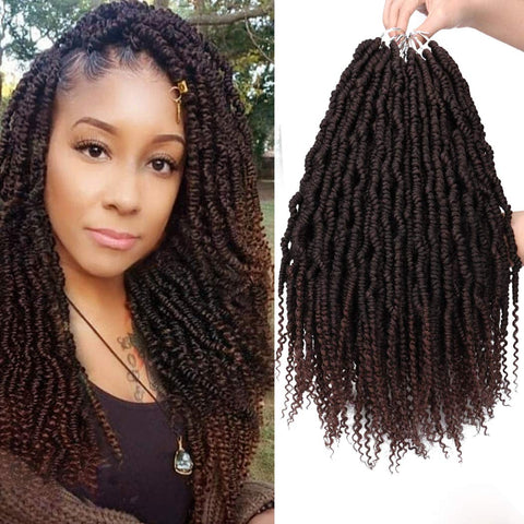 Synthetic Bomb Twist Crochet Braids Hair Extensions 18 Inch 6 Packs