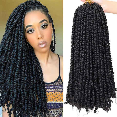 Pre-Twisted Passion Twist Crochet Hair 18 Inch