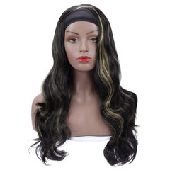 033 Vomella 26inch 1B/H27# Glueless Headband Wig Synthetic Body Wave Head Band Wigs