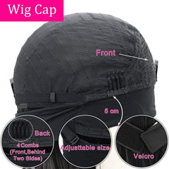 wig cap 4 combs, 5cm width headband