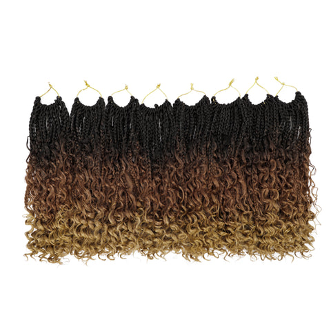Vomella 8pcs 12" Goddess Box Braids Synthetic Crochet Braiding Hair Extensions 9 Colours