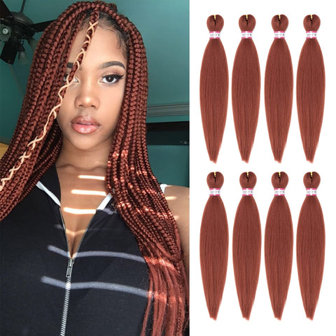 Vomella Easy (12-20 Inch 350#) Pre-Stretched Synthetic Braiding Hair, 8 packs Crochet Braids Hair Extension