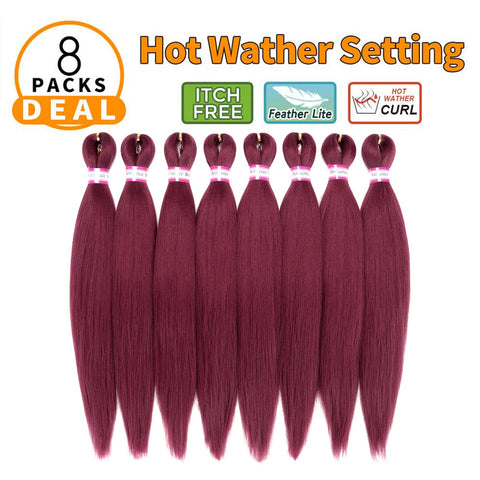 Vomella Easy (12 20 Inch BUG#) Pre-Stretched Synthetic Braiding Hair, 8 packs Crochet Braids Hair Extension