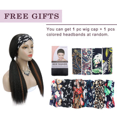 free gift 1 wig cap and headband
