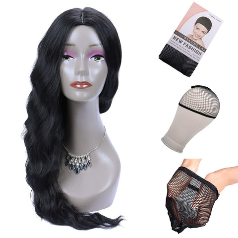 090 Vomella 1B# Color 30 inch Long Body Wavy Wigs for Women