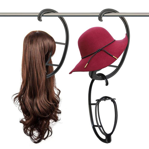 Vomella Wig Hanger, Portable Hanging Wig Stand for All Wigs Long Hair and Hats Collapsible Display Holder Tool Wigs Dryer Durable Wig Stands Tool Holder