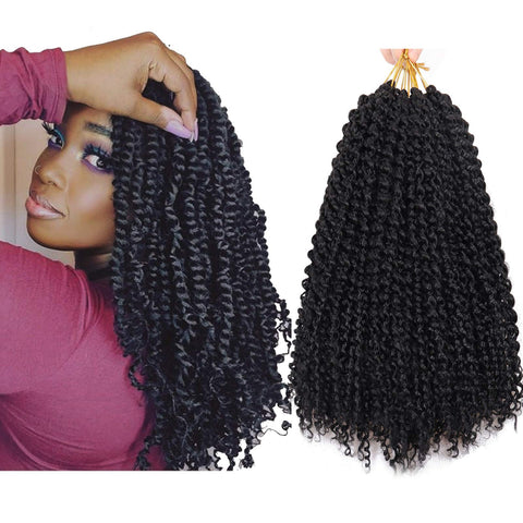 Dorsanee 14 Inch Passion Twist Crochet Braids Synthetic Fake Hair Extensions 7 Packs
