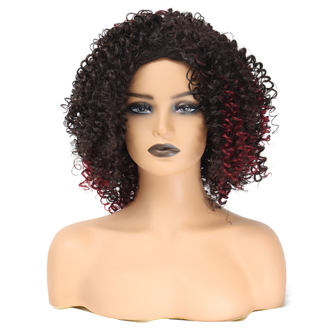 147 Vomellahair Afro Kinky Curly Wig Synthetic Hair for Men and Women SP1B/BUG#