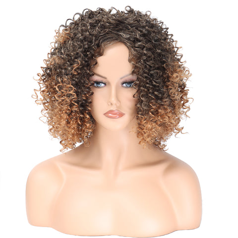 148 Vomellahair Afro Kinky Curly Wig Synthetic Hair for Men and Women SP1B/30#