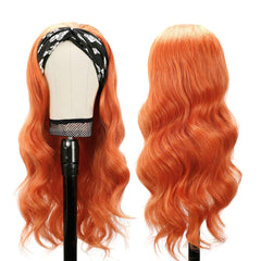 light orange head band synthetic wig