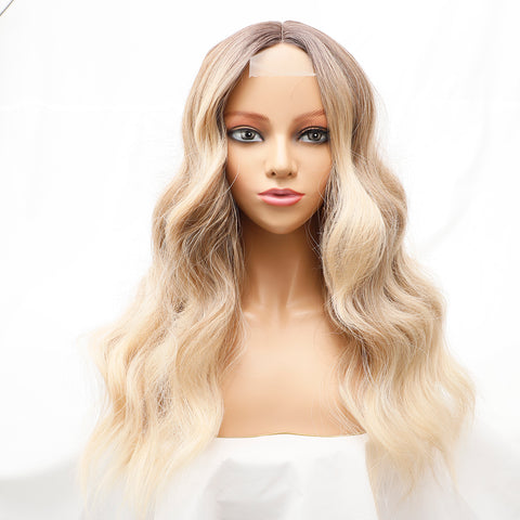 Vomella Blonde Color 16 Inch Body Wave Synthetic Wig for Women