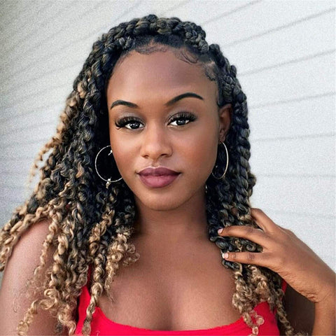Crochet Passion Twist Hair Synthetic Hair Extensions 14"