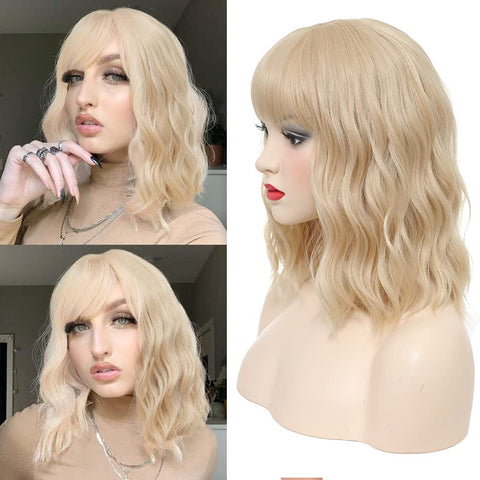 Dorsanee blonde body wave bob wig 14 inch
