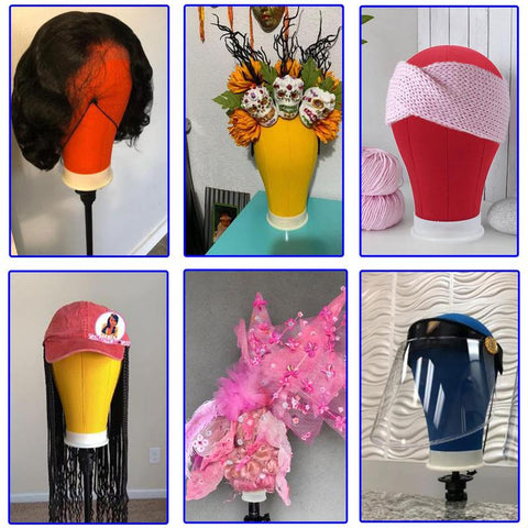 Canvas Head for Wig Styling & Hair Hats Displaying