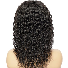 Vomella Water Wave 13x4 Lace Front Human Hair Wigs 20" Natural Black