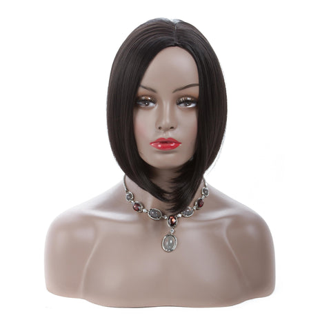 101 Vomella Natural Black Color Bob 12 Inch Straight Synthetic Wigs for Women
